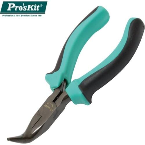 ProsKit PM-755 S45C Material Bent Nose Plier Wire Wrapping Beading Jewelry Tool Hand Tools Anti-skid