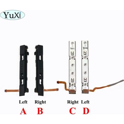 YuXi L R LR Slide Rail With Flex Cable Fix Part for Nintend Switch LR Slide Sliders Railway for Switch NS Rebuild Track