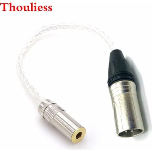 Thouliess 8CORE 7N OCC SILVER PLATED 4Pin XLR Male to 4.4mm Female Audio Adapter for Sony Headphone Cable