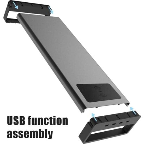 Smart Base Aluminum Alloy Computer Laptop Base Stand with USB 3.0 Port JA55