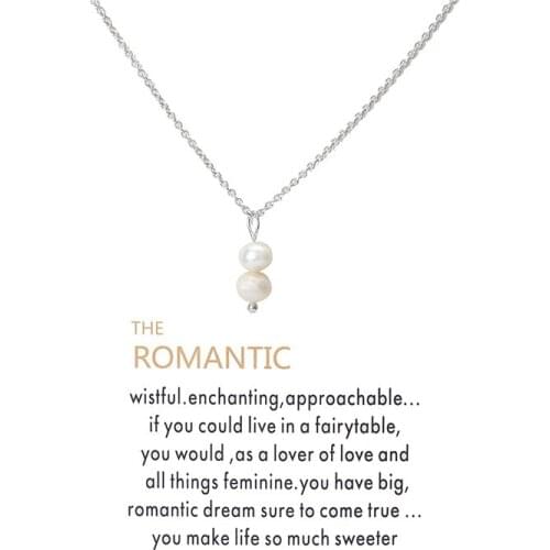 Wish Card Pearl Necklaces For Women