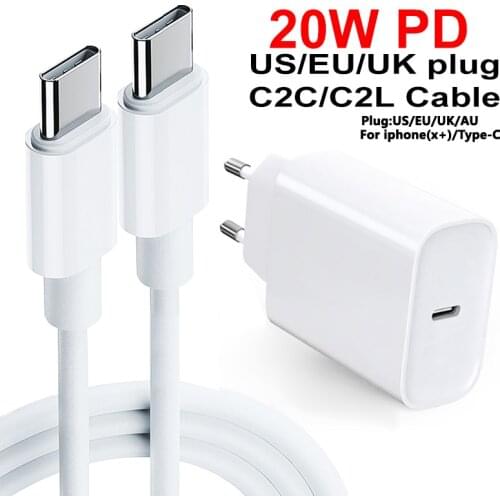 Fast charge USB Type C Charger PD 20W Fast Charging USB-C Phone Adapter For iPhone 12 11 Pro Max Samsung Huawei Xiaomi Redmi