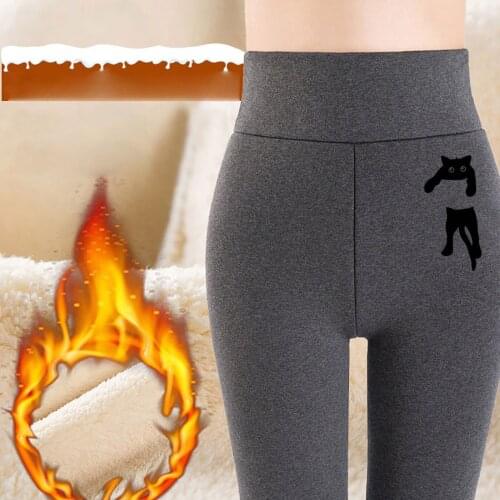 Winter Warm Pants womens Plus Velvet Thicken Leggings Skinny Casual Keep Warm Trousers High Waist Large Size Women Leggings