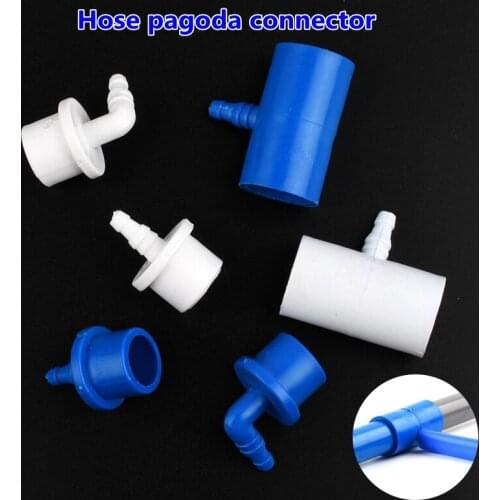 1~5Pcs Inside Dia 20mm New Pattern Hose Pagoda Joints PVC Water Pipe Connector Aquarium Garden Fish Tank Aerator Fittings