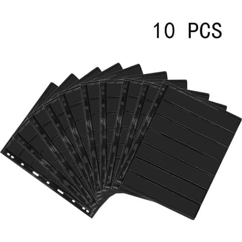 10PCS Stamps Grid Stamp Page Collection Stamps Holders of Stamp Album PVC loose-leaf Inners of not including Cover