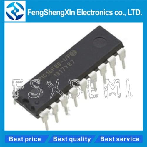 10pcs/lot PIC16F88-I/P PIC16F88 DIP-18 FLASH Microcontrollers chips