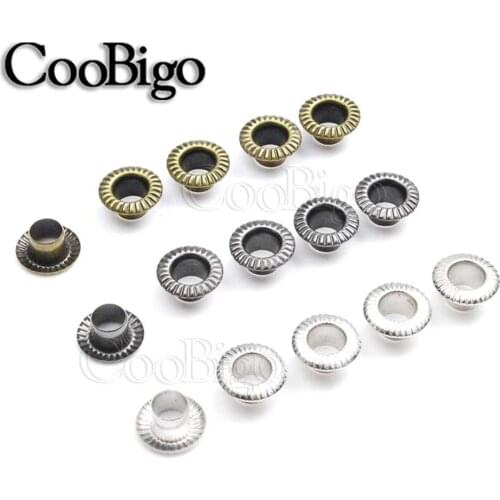 100pcs Hole 4.5mm Metal Eyelets Outdoor Backpack Shoes Boots Belt Cap Bag Tags Clothes Tent Leathercraft DIY Sewing Accessories