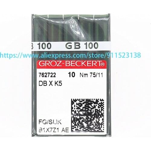 100 Pcs Genuine Germany Groz Beckert Embroidery Needle FG/SUK DB X K5 Nm 75/11 For Tajima Barudan SWF China Embroidery Machine