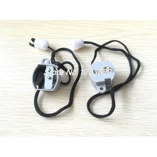 2pcs AC 250V 1A 2 Pin Pull Cord Plastic Shell Switch Clear for Ceiling Fan