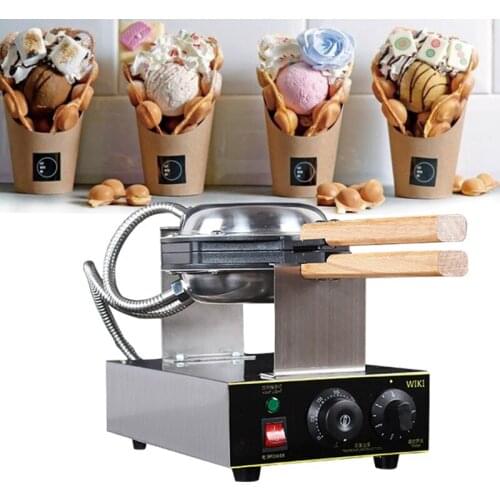 220V Commercial Electric Egg Cake Oven Eggettes QQ Egg Waffle Maker Machine