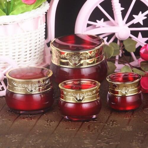 30g/30ml Red Jar Empty Cream Jars Cosmetic Packaing Containers Pot With Lid For Hand cream mascara Container 50pcs/lot