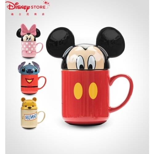 330ml 3D Disney Cartoon Mickey Minnie Ceramics Cup Home Office Mugs Women Children Portable Drinkware Fashion Cute Mug Gifts