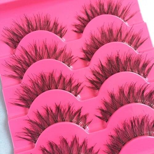5 Pairs New Fashion Natural Soft Eye Lashes Makeup Handmade Thick Fake False Eyelashes