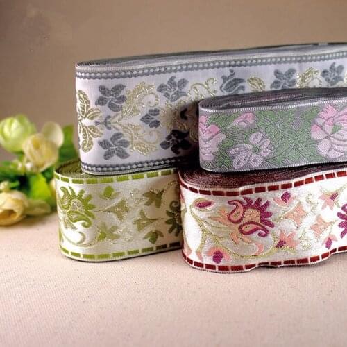 5yards/lot Print lace classical bilateral beautiful trim costume beding laciness national jacquard ribbon webbing-DC