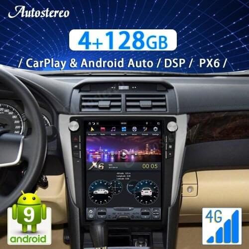 Tesla Style Android 9.0 6 Core 128G For Toyota Camry Aurion 2012-2016 Car GPS Navigation Multimedia Player Auto Stereo Head Unit