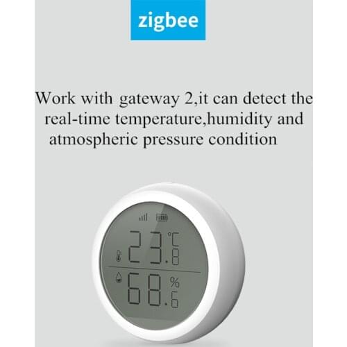 ZigBee Temperature and Humidity Sensor With LCD Screen Display working with TuYa ZigBee Hub, Battery Powered Smart Life