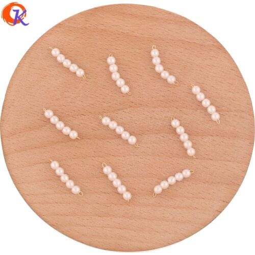 Cordial Design 100Pcs 3*19MM Jewelry Accessories/Connectors/Genuine Gold Plating/Imitation Pearl/Hand Made/DIY Earrings Making