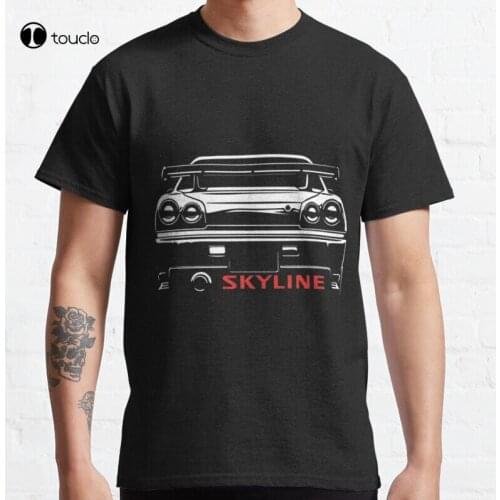 Gtr Skyline R34 Rear Classic T-Shirt Cotton Tee Shirt