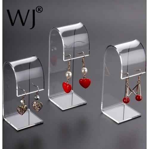Set of 3pcs Acrylic Jewelry Earrings Holder Stand Display Organizer Shelf Shop Countertop Showcase Jewellery Ear Studs Show Rack