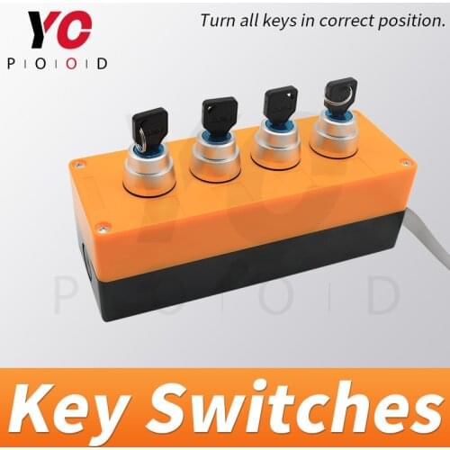Several Holes key switches escape room turn all keys to right position to unlock control console switch YOPOOD