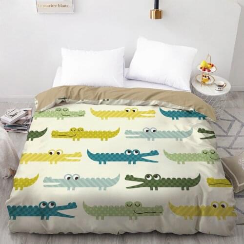 3D Printed Cartoon Baby Crocodile Duvet Cover 240x220 King Size Printing NO Pillowcases And NO Sheets Home Textiles Comforter