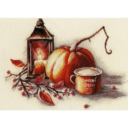 Drop Shipping Embroidery Autumn Still Life Cross Stitch Kits for Adults with 100% Cotton Floss & Free Shipping for Wall Decor