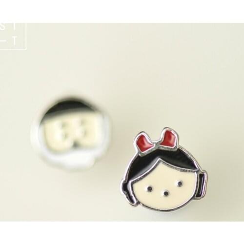 925 Sterling Silver cartoon Earrings For Women 2018 new Trend Personality Lady Fashion Jewelry