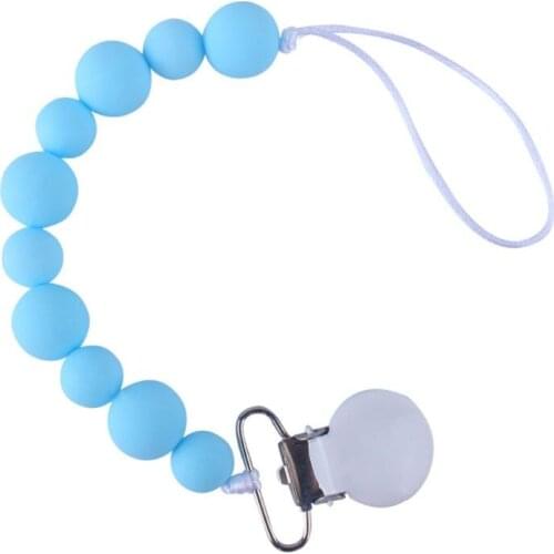 Handmade Silicone Pacifier Chains Safe Baby Teether Pacifier Clips Holder Chain D7YD