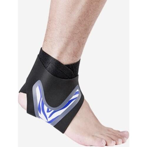 Sport Safety Ankle Support Brace Protection Black Foot Bandage Elastic Band Guard for Gym Running