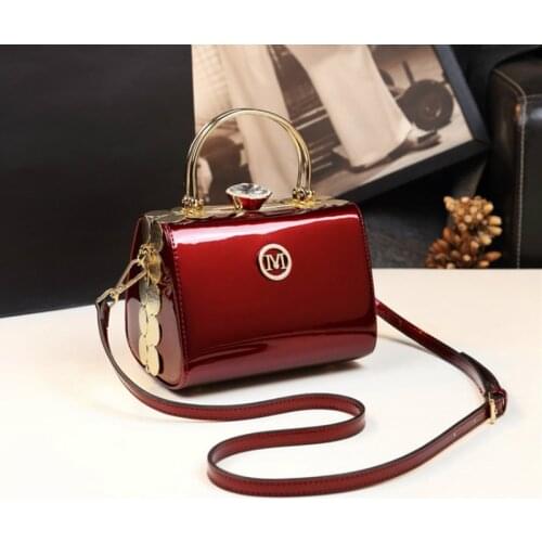 Fashion Patent Leather Shoulder Bags Ladies Luxury Evening Bag For Women Wedding Party Handbag 2021 New Trendy Messenger Bag
