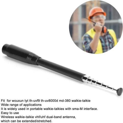 Na‑771r Telescopic SMA‑M 144/430mhz Dual‑Band Antenna for wouxun tyt th‑uvf9 th‑uv8000d md‑380