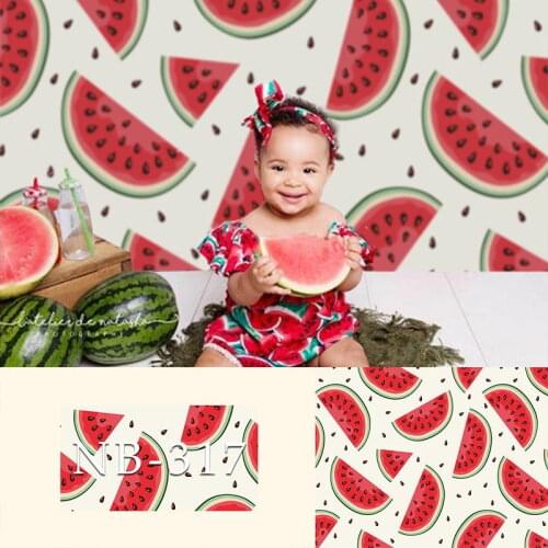 Watermelon backdrop for photography newborn baby shower background for photo booth studio vinyl floor backdrops children kids