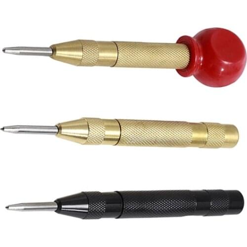 LMDZ High Speed Steel Automatic Center Punch With grip cap Locator Semi-automatic center punch for Car glass breakers Center