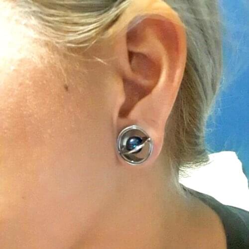 Stainless Steel 8MM-16MM High Quality Double Trumpet Round Auricle Metal Threaded Ear Expansion Jewelry 2021 Jewelry