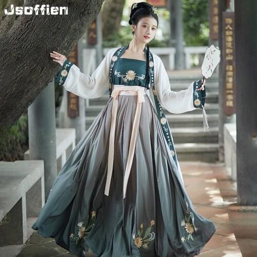 Woman Trditional Hanfu Costume Woman Han Dynasty Princess Dance Clothing Embroidery Stage Flok Dance Clothes Tang Dynasty Dress