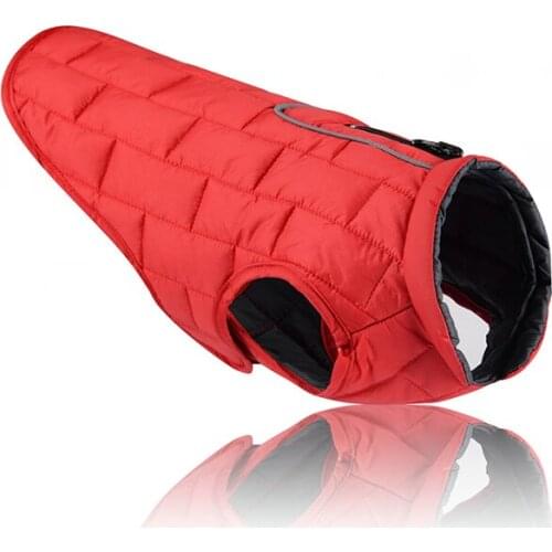 Winter Warm Dog Clothes Pet Dog Jacket With Harness Reflective Clothes For Big Dogs Labrador Waterproof French Bulldog Jacket