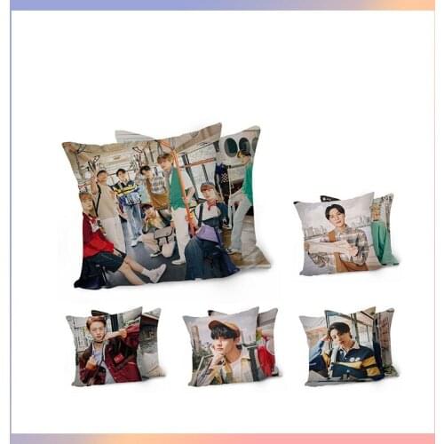 1Pcs Kpop Seasons Greetings Pillow Cushion Jungkook Jimin Rm V Jhope Suga Jin Double Side Home Decoration Sofa Cushion Toys