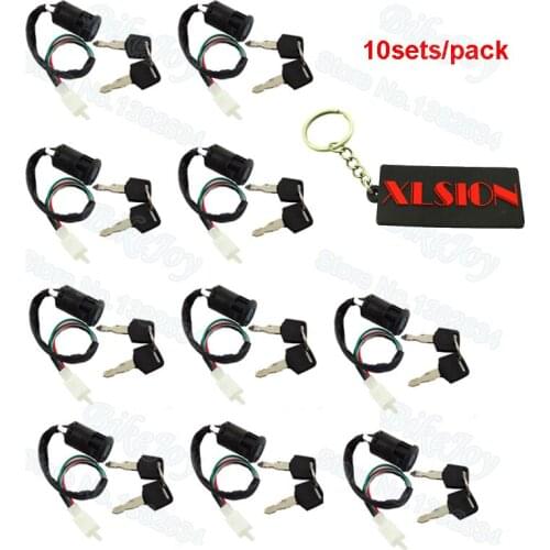 10sets/pack 4 Wire Key Switch For 50cc 110cc 125cc 150cc ATV Quad Pit Pro Dirt Trail Bike 4 wheeler Pit Dirt Baja Mini Bikes