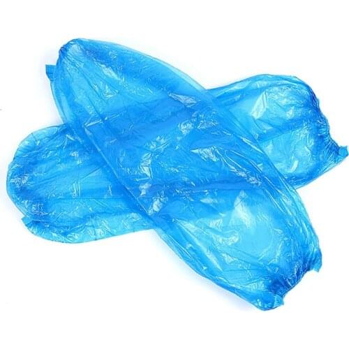 100 Pcs High Quality Protective Arm Durable Salon Household Plastic Hotel Sleeves Cover Elastic Waterproof Cleaning Disposable