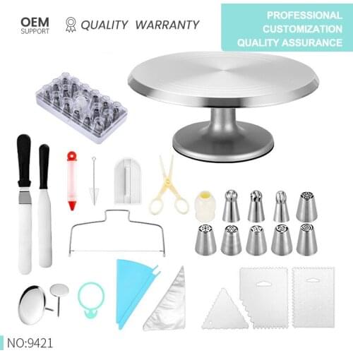 153pcs Icing Piping Nozzles Tips Cream Reusable Disosable bags Cupcakes Pastry Cake Decorating Tool scissors Turntable Spatula