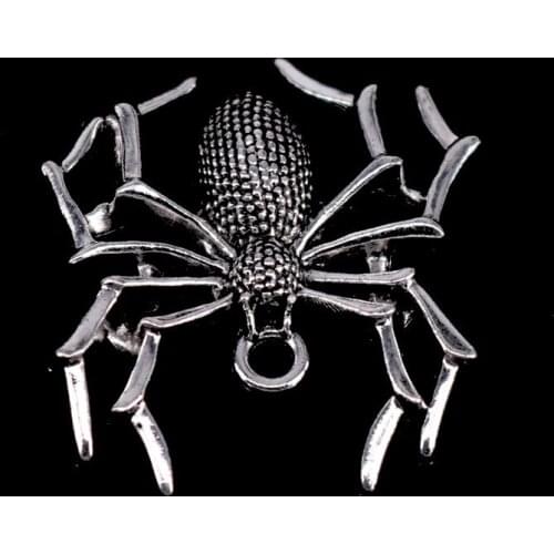 2pcs Araneid Charms Pendant Antique Silver Color Pendants DIY Necklace Crafts Making Findings Handmade Jewelry 35X31MM