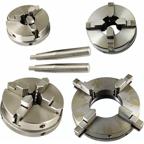 3-4 Jaws Wood Lathe Chuck 50-125mm Manual Chuck Self-centering DIY Metal Wood Lathe CNC Milling Machine Rotary Axis Part Tools