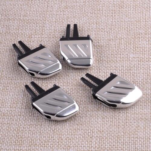 4Pcs/Set Car Silver Front AC Air Vent Outlet Tab Clips Repair Kits Fit For Land Rover Freelander 2