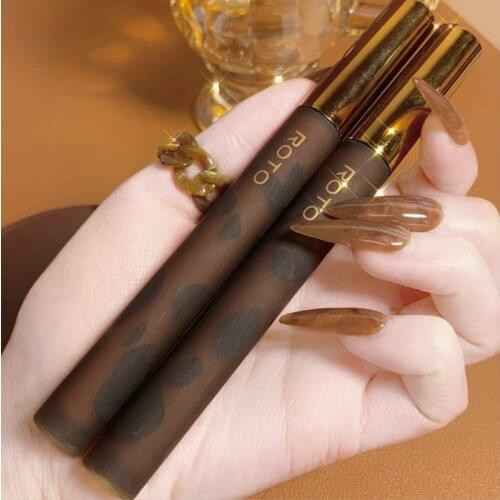 9 Colors Amber Tube Lip Gloss Silky Delicate Matte Velvet Lip Glaze Good Adhesion Rich Colors Dyed Lips Lipstick Cosmetics TSLM2