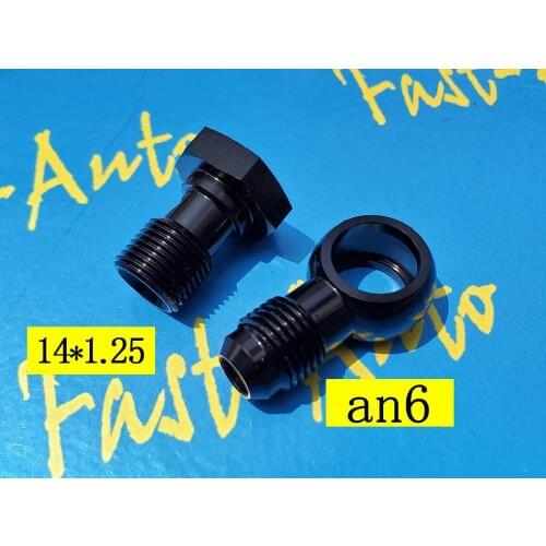 Banjo bolt M14 P1.25 M14 * 1.25 M14 x 1.25 Adapter to -6an an6 an-6 9/16-18unf transmission oil cooler kits hose end fitting