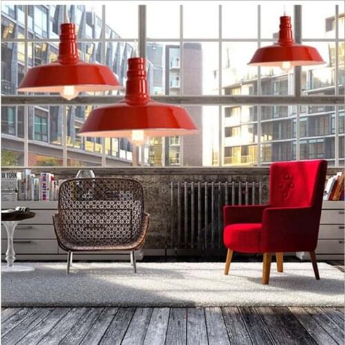 Free shipping LED pot droplight of American rural industrial style dining-room bedroom study stage chandeliers