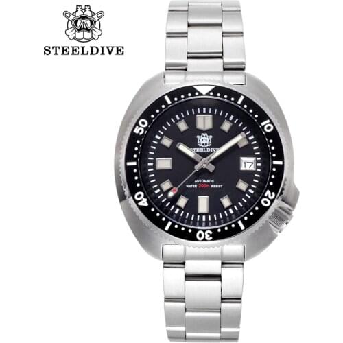 Steeldive SD1970 Automatic Mechanical Mens Watch Waterproof Japan NH35 Movement Swimming Watch For Men montre Bracelet homme