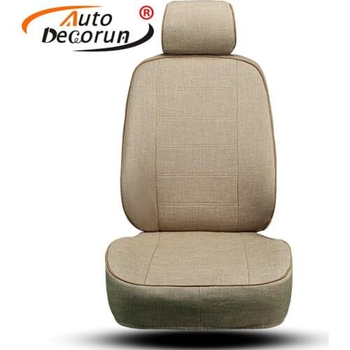 AutoDecorun Dedicated Car Seat Cushion for Nissan Sunny 2015 Car Seat Covers Sets Flax Cars Seat Supports Interior Accessories