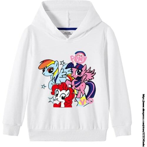 Autumn My Little Baby girl pony Print Hoodies Children Sweatshirt Coat Long Sleeve Pullover Outwear Boys Girls Hooded Clothing
