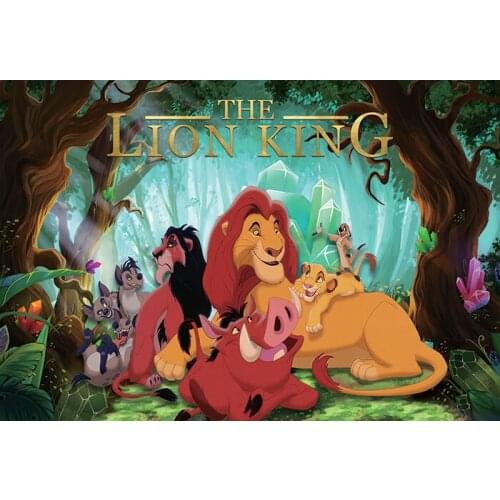 Disney The Lion King Party Backdrops Curtain Photobooth Backdrop Childrens Birthday Party Wall Decorations Backdrop Stand
